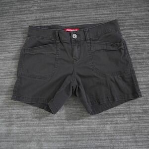 Unionbay Shorts Women Delaney Stretch Twill Gray Solid 9 Measured 31x5